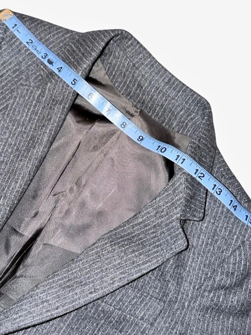 Vintage 70s/80s SIR for Her 100% Wool Pinstripe Skirt Suit Set Blazer + Midi Ski - Picture 5 of 9